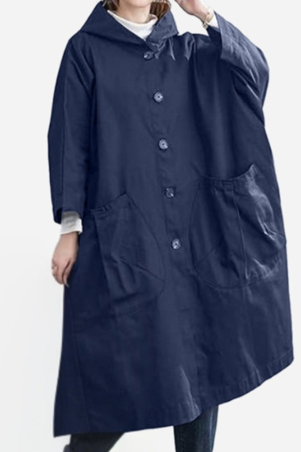 Sabelsia | Casual Stretch Oversized Hooded Long Coat Tops