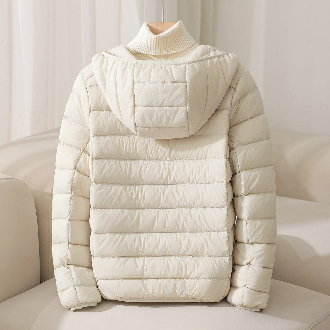 Selienne | Women's Lightweight Hooded Quilted Jacket — Beige