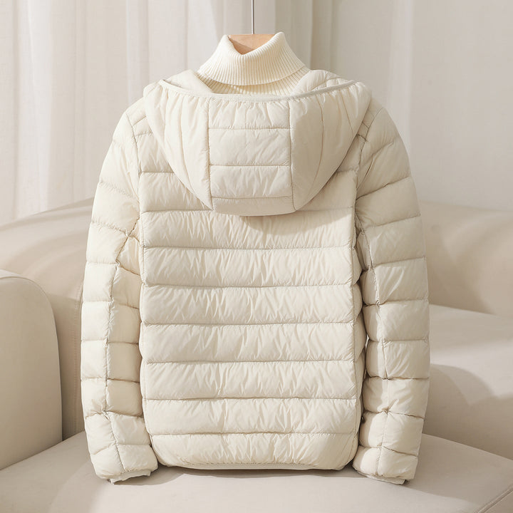 Selienne | Women's Lightweight Hooded Quilted Jacket — Beige