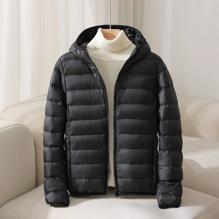 Selienne | Women's Lightweight Hooded Quilted Jacket — Black