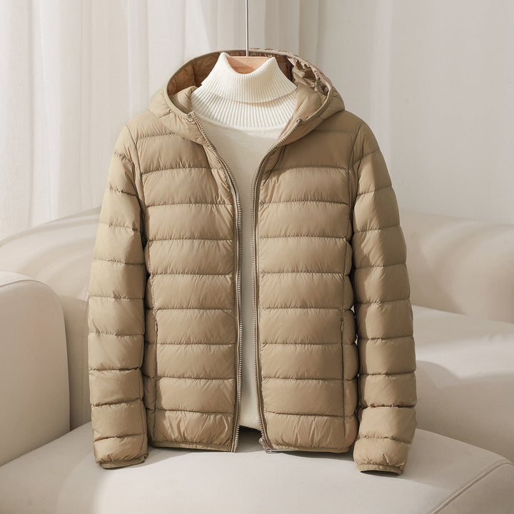 Selienne | Women's Lightweight Hooded Quilted Jacket — Khaki