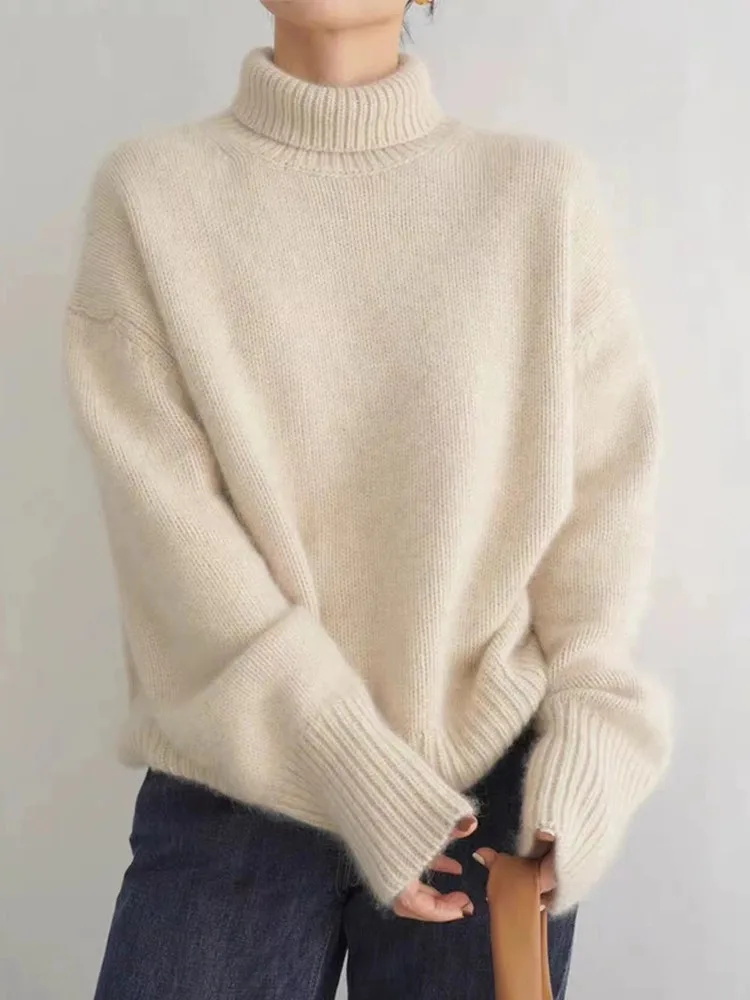 Selnia | Women's Knit Turtleneck Oversized Sweater
