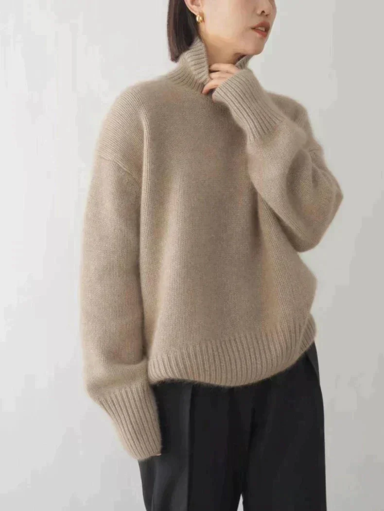 Selnia | Women's Knit Turtleneck Oversized Sweater