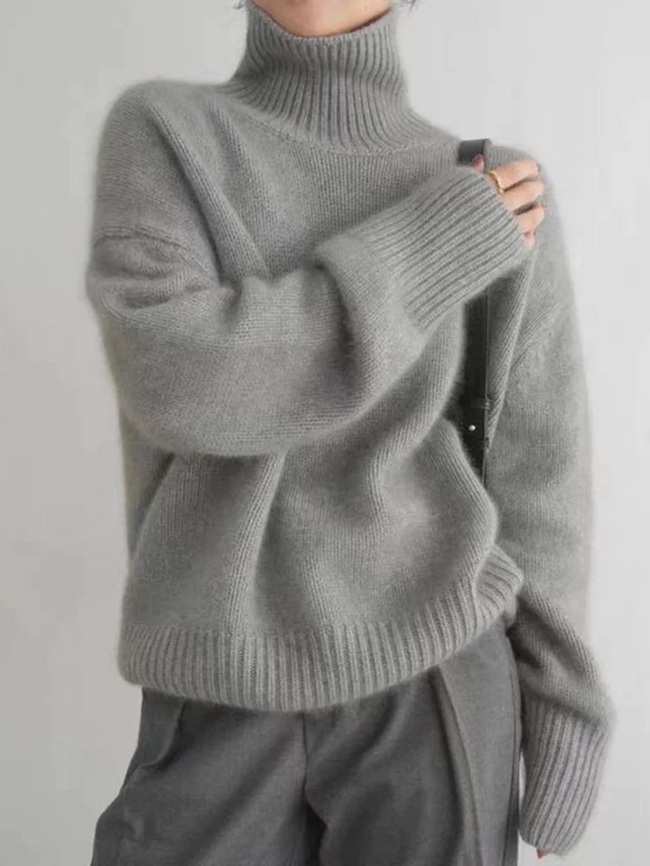 Selnia | Women's Knit Turtleneck Oversized Sweater