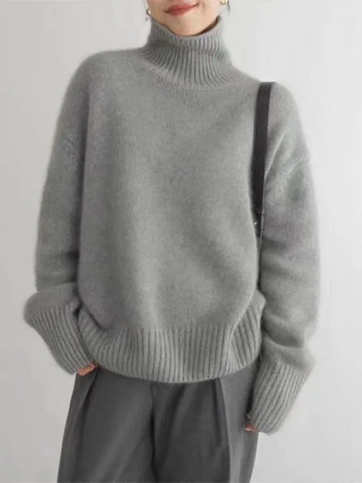Selnia | Women's Knit Turtleneck Oversized Sweater