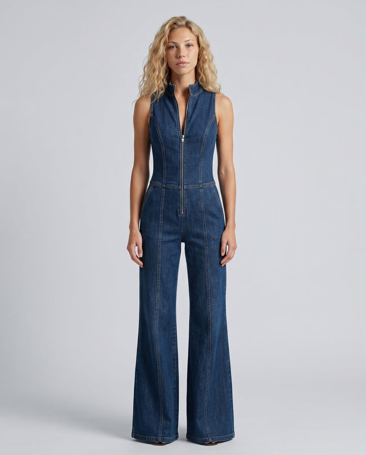Selreth | Denim Sleeveless Jumpsuit