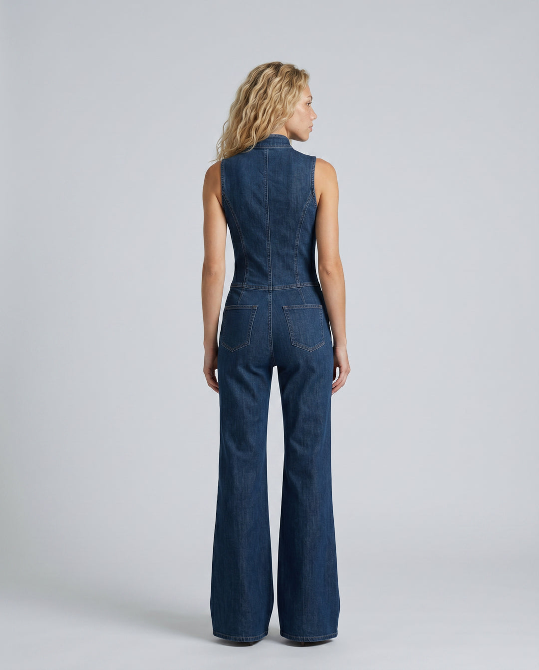 Selreth | Denim Sleeveless Jumpsuit