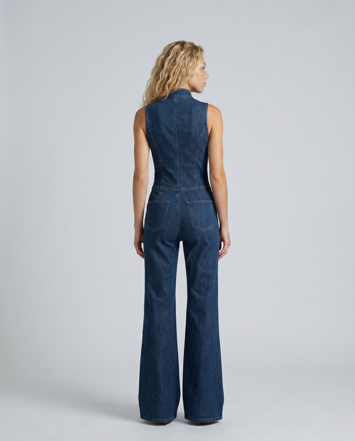 Selreth | Denim Sleeveless Jumpsuit