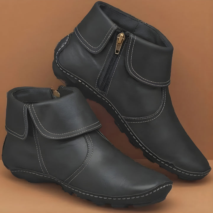 Seraphina | Women's Western Style Knee-High Premium Orthopedic Waterproof Boots — Black