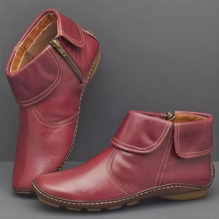 Seraphina | Women's Western Style Knee-High Premium Orthopedic Waterproof Boots — Red