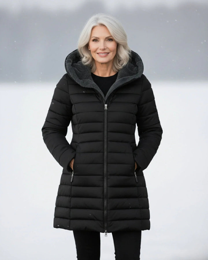 Serencine | Sherpa-Lined Hooded Quilted Puffer Jacket