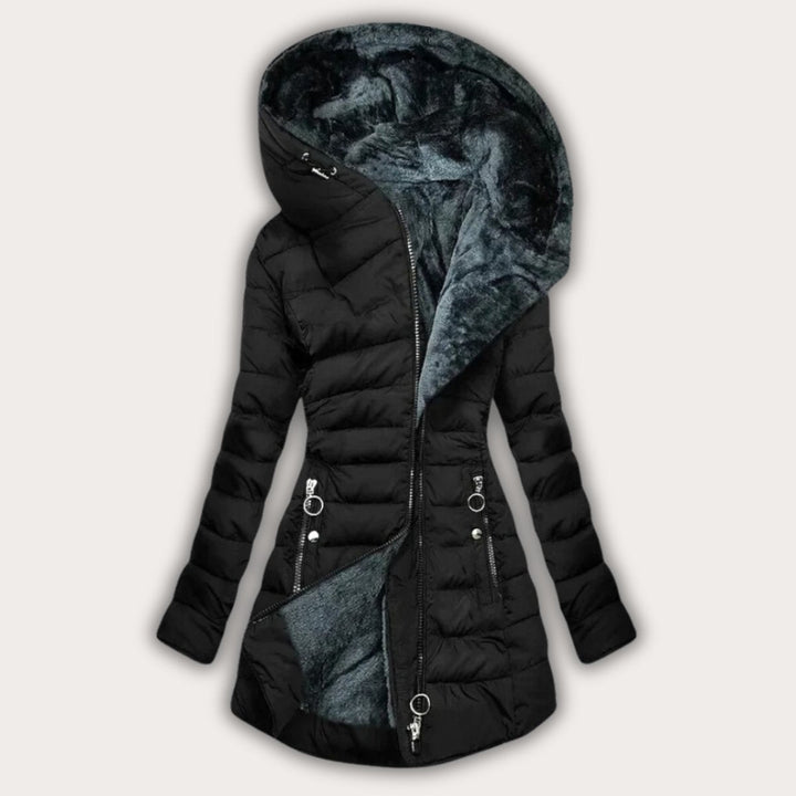 Serreth | Women's Puffer Coat Hooded Faux Fur Winter Outdoor