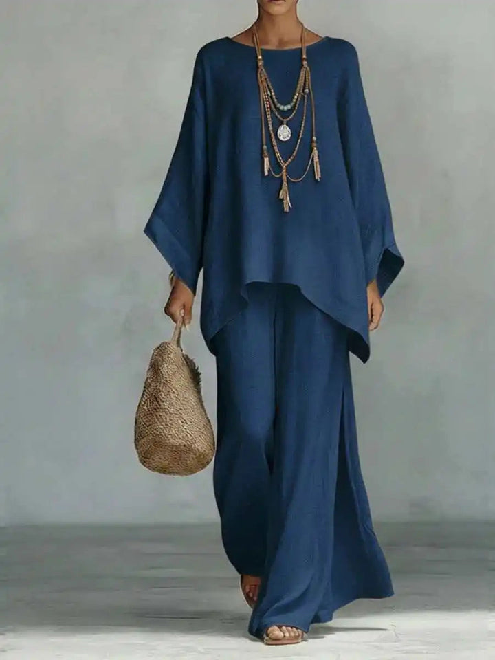 Talia | Cotton Linen Wide-Leg Two-Piece Set