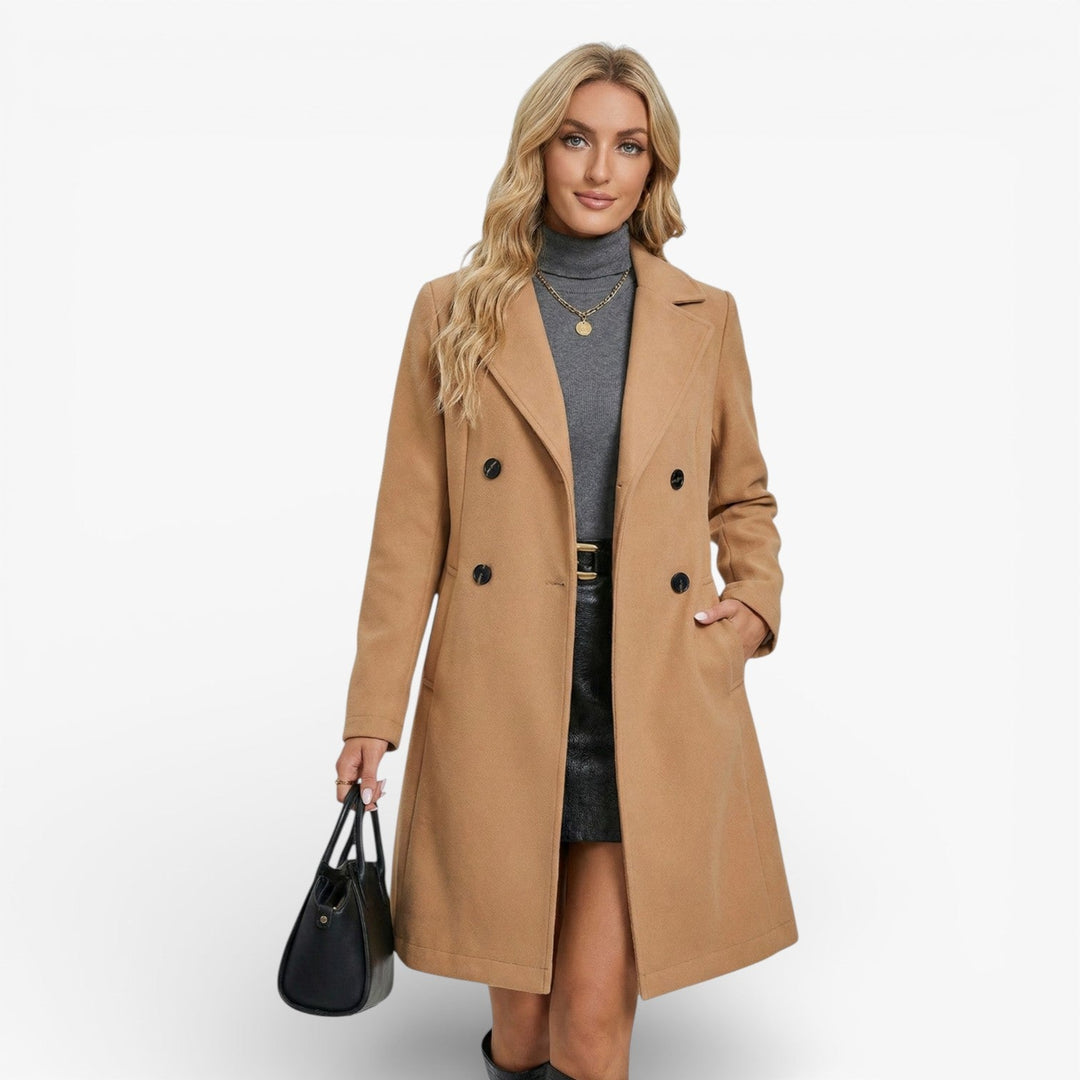 Tindralyn | Casual Stretch Helsinki Coat With Double Button Details Tops