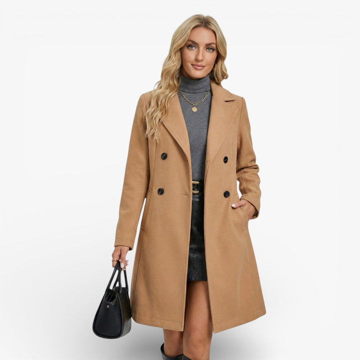 Tindralyn | Casual Stretch Helsinki Coat With Double Button Details Tops