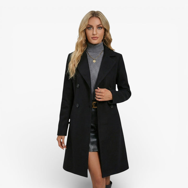 Tindralyn | Casual Stretch Helsinki Coat With Double Button Details Tops