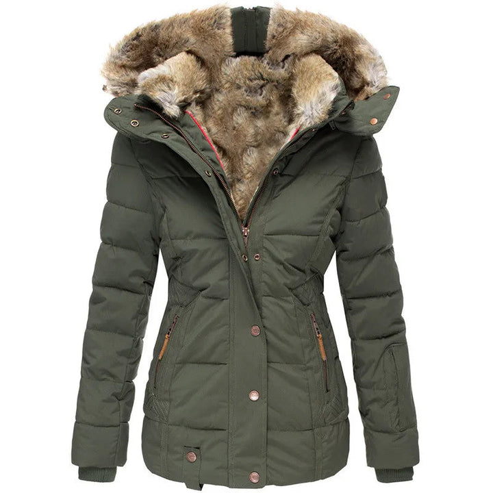 Unaeen | Women's Water Resistant Fur Hood Parka – Fleece Lined Jacket — 1