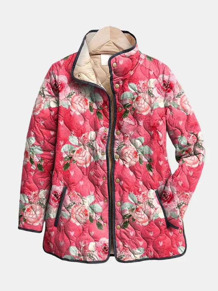 Unalora | Women's Rose Heart Quilted Print