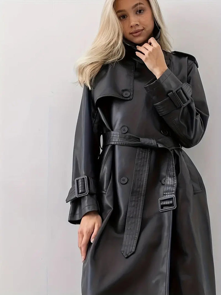 Veloura | Double-Breasted Trench Coat