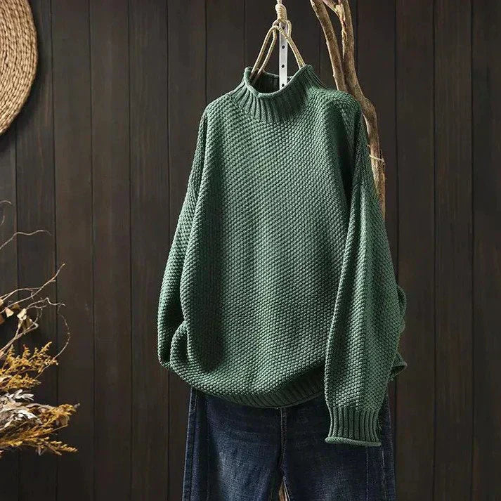 Veradessa | Women's Knit Relaxed Fit Oversized Turtleneck Sweater
