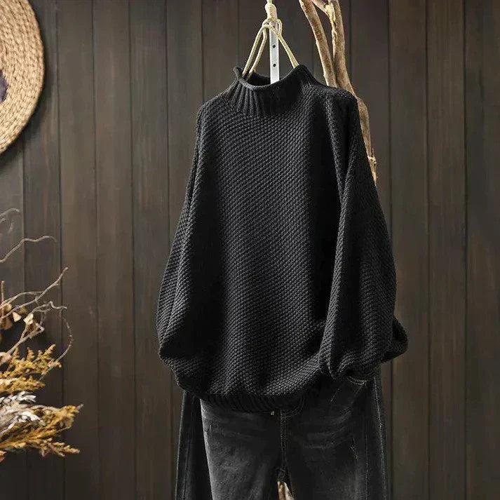 Veradessa | Women's Knit Relaxed Fit Oversized Turtleneck Sweater