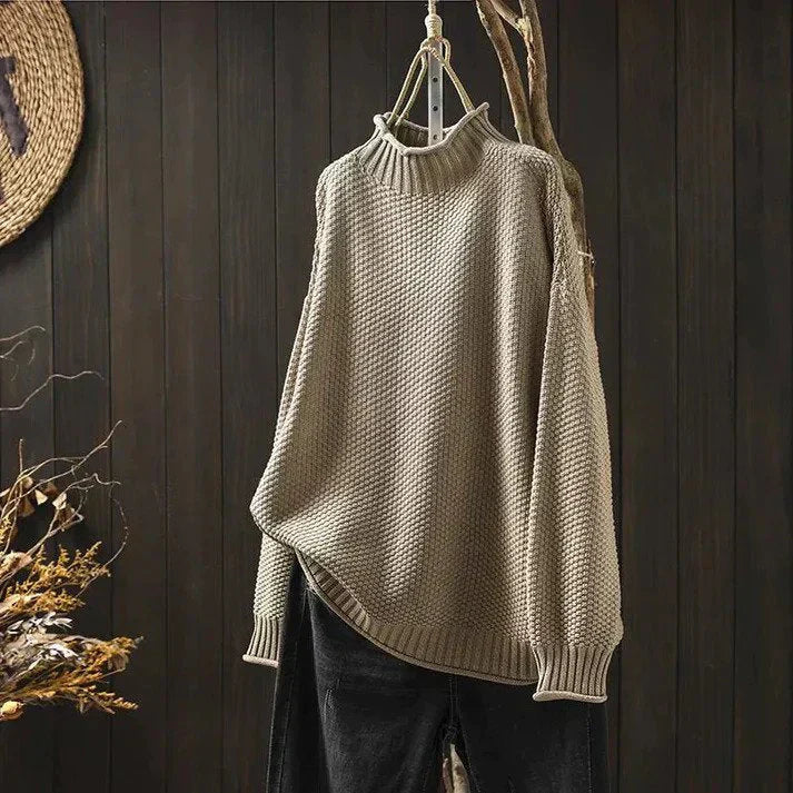 Veradessa | Women's Knit Relaxed Fit Oversized Turtleneck Sweater