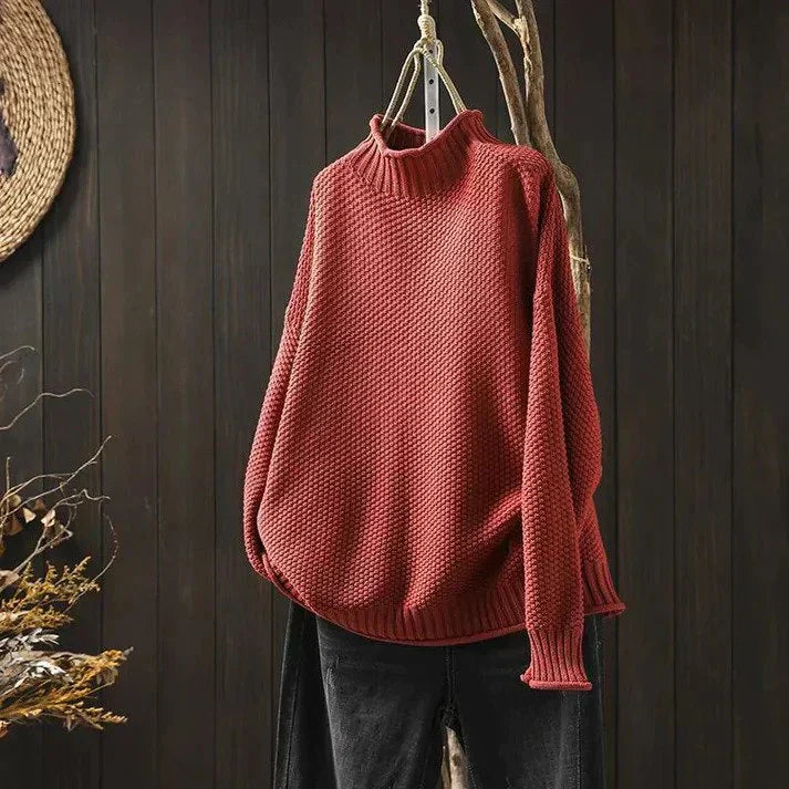 Veradessa | Women's Knit Relaxed Fit Oversized Turtleneck Sweater