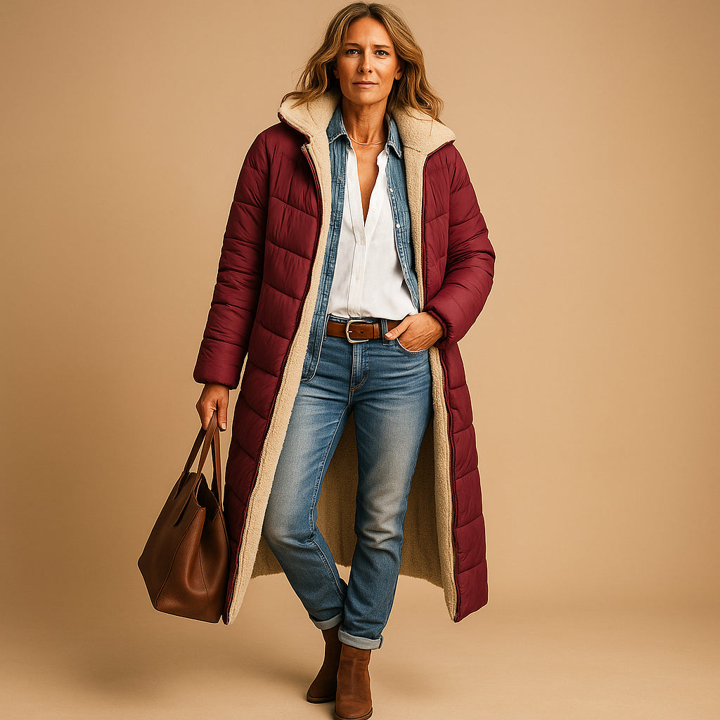 Velasaora | Women's Casual Stretch Helena Tops — Wine Red
