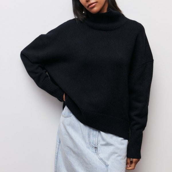 Vienlise | Women's Oversized Turtleneck Knit Sweater Jumper
