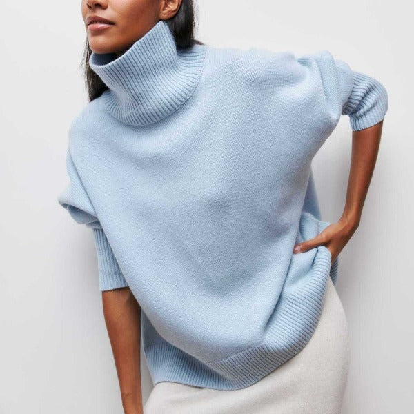 Vienlise | Women's Oversized Turtleneck Knit Sweater Jumper