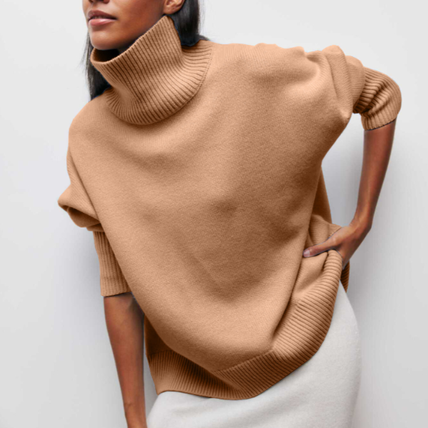 Vienlise | Women's Oversized Turtleneck Knit Sweater Jumper