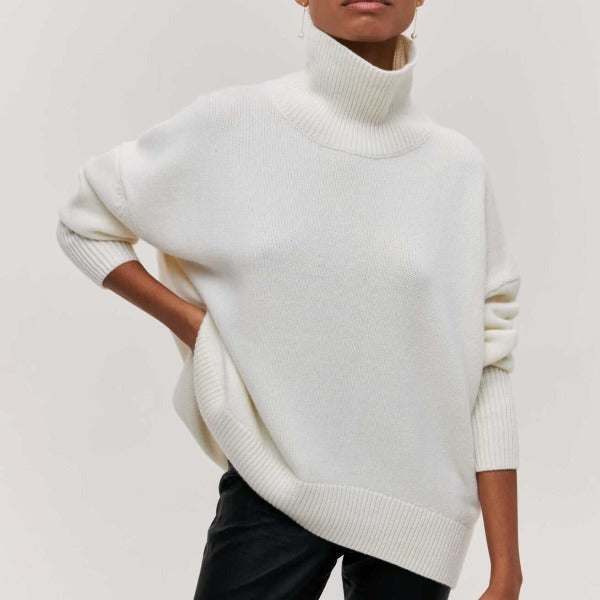 Vienlise | Women's Oversized Turtleneck Knit Sweater Jumper