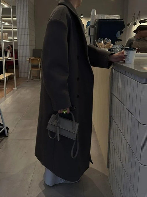 Vienvia | Casual Stretch Double-Breasted Long Coat Tops