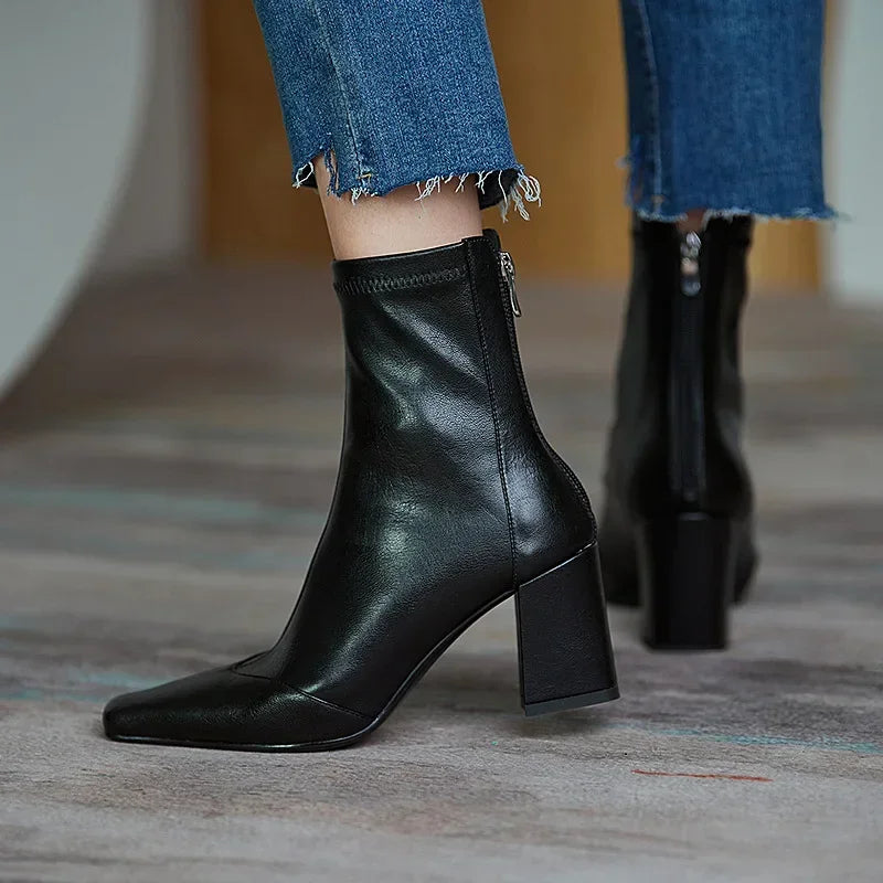 Violet | Suede Knee-High Ankle Boots