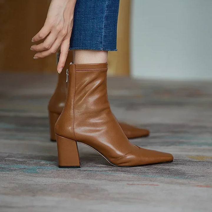 Violet | Women's Western Style Knee-High Marquet Suede Ankle Boots — 2