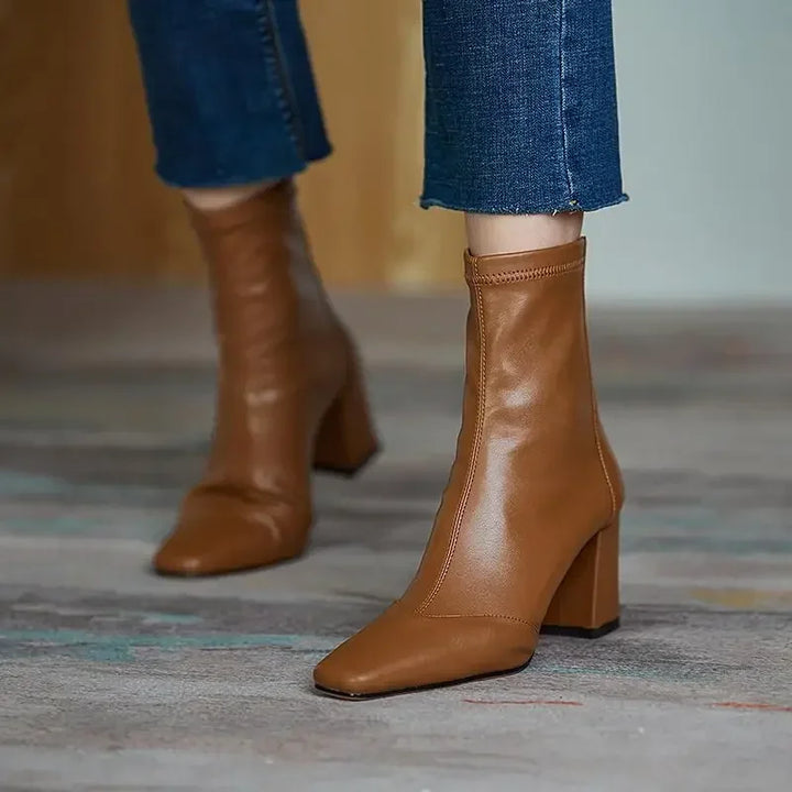Violet | Suede Knee-High Ankle Boots