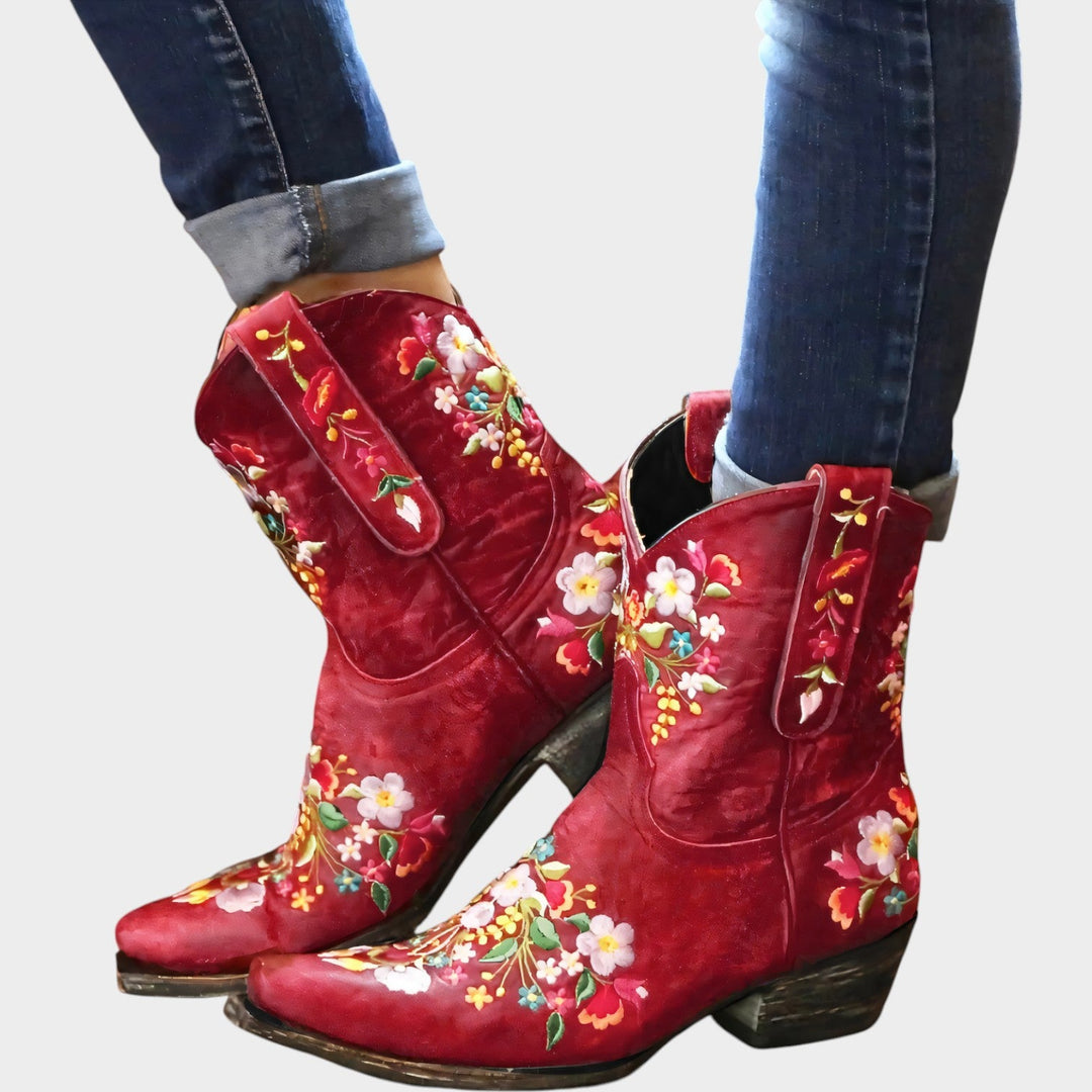 Wildareth | Women's Cowboy Boots Floral Embroidered Western Inspired — 2
