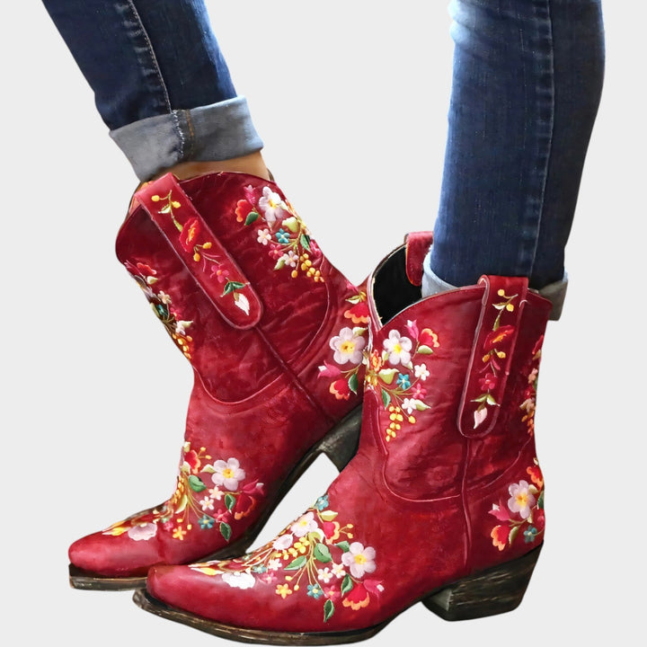 Wildareth | Women's Cowboy Boots Floral Embroidered Western Inspired — 2