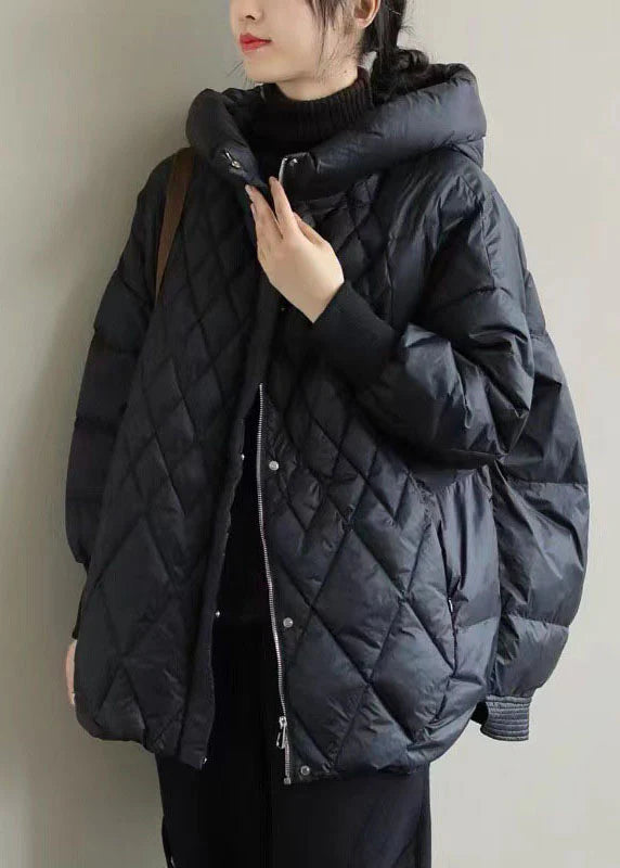 Wrenlyn | Diamond Quilted Hooded Zip-Up Puffer Jacket