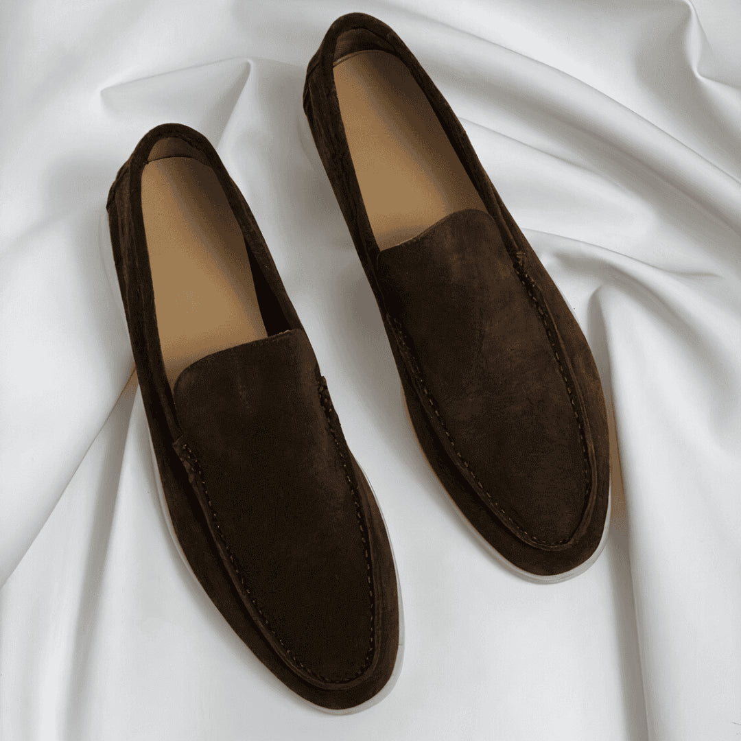 Xavier | Men's Orthopedic Comfort Slip-On Lightweight Loafers — Brown