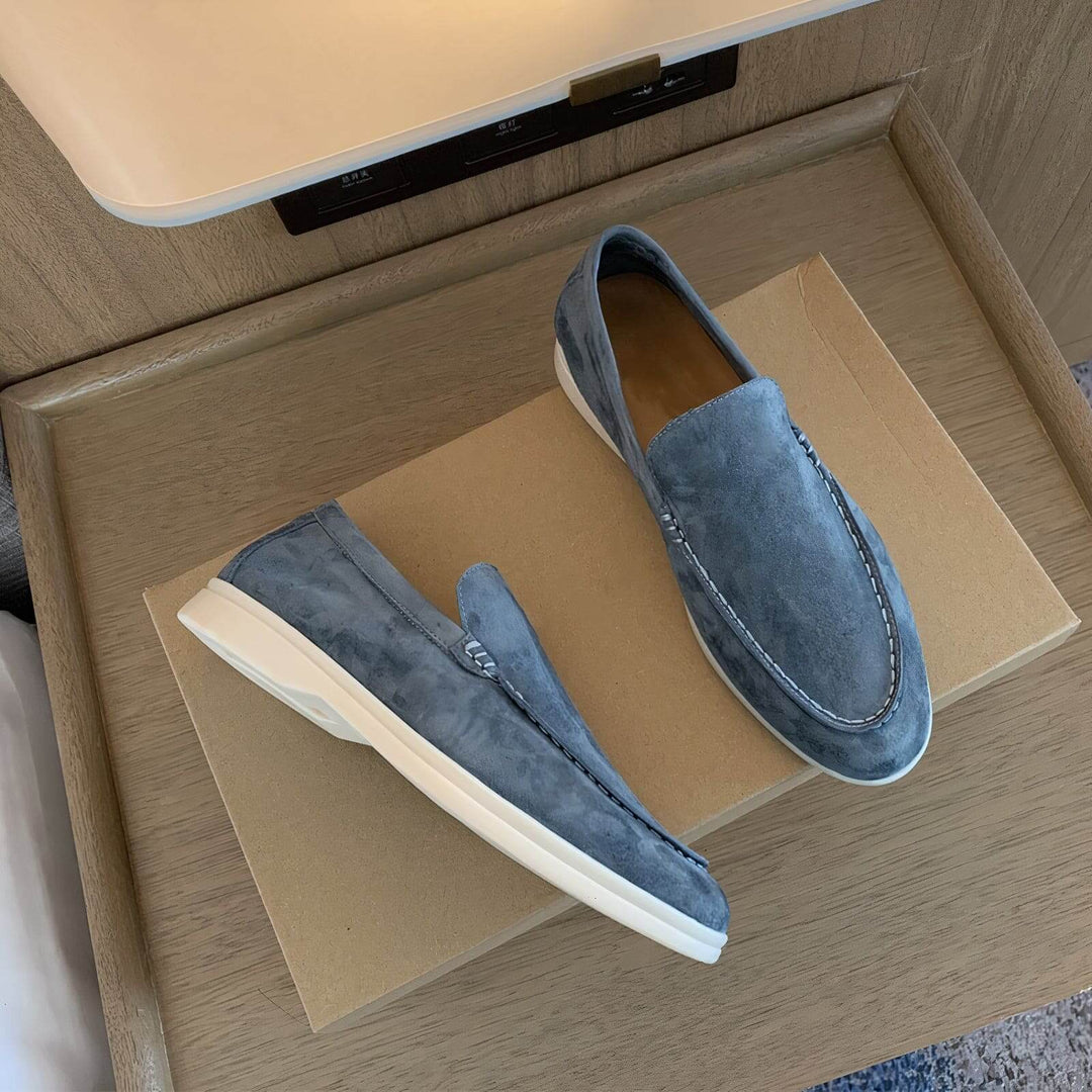 Xavier | Men's Orthopedic Comfort Slip-On Lightweight Loafers — Light blue
