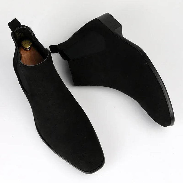 Zachariah | Men's Western Style Knee-High Chelsea Boots — Black