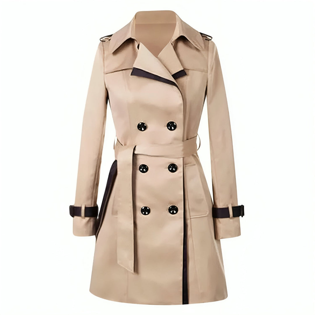 Zephreth | Women's Timeless And Luxurious Long Trench Coat — Khaki