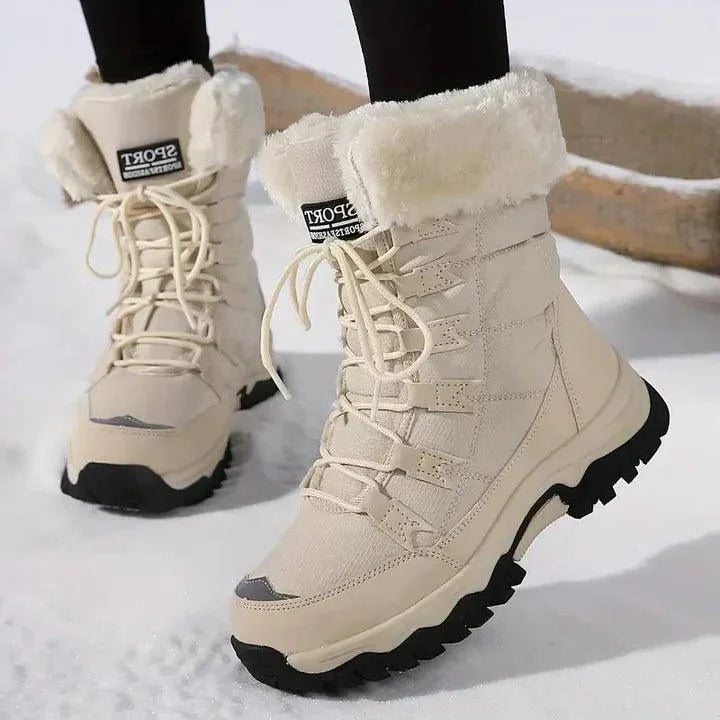 Zillaanne | Women's Faux Fur Lined Lace-Up Boots — 1