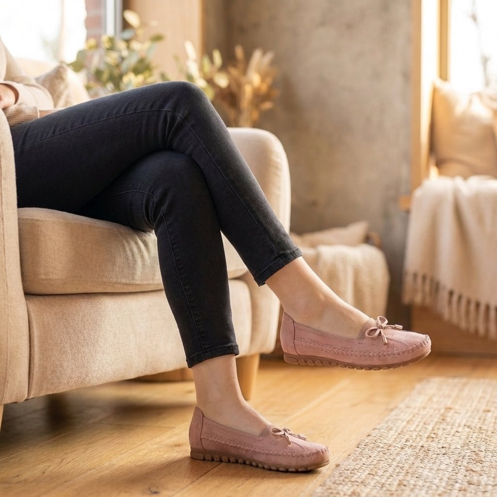 Zillavanne | Women's Orthopedic Comfort Orthopedic Loafers Slip-On Perforated Bow Comfort — 2