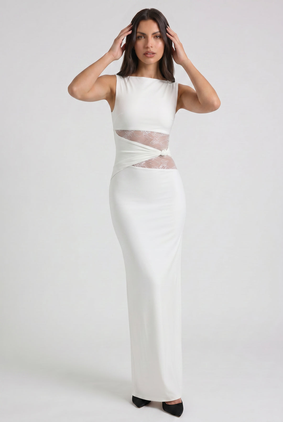 Zoramora | Lace Sleeveless Wedding Guest Dress